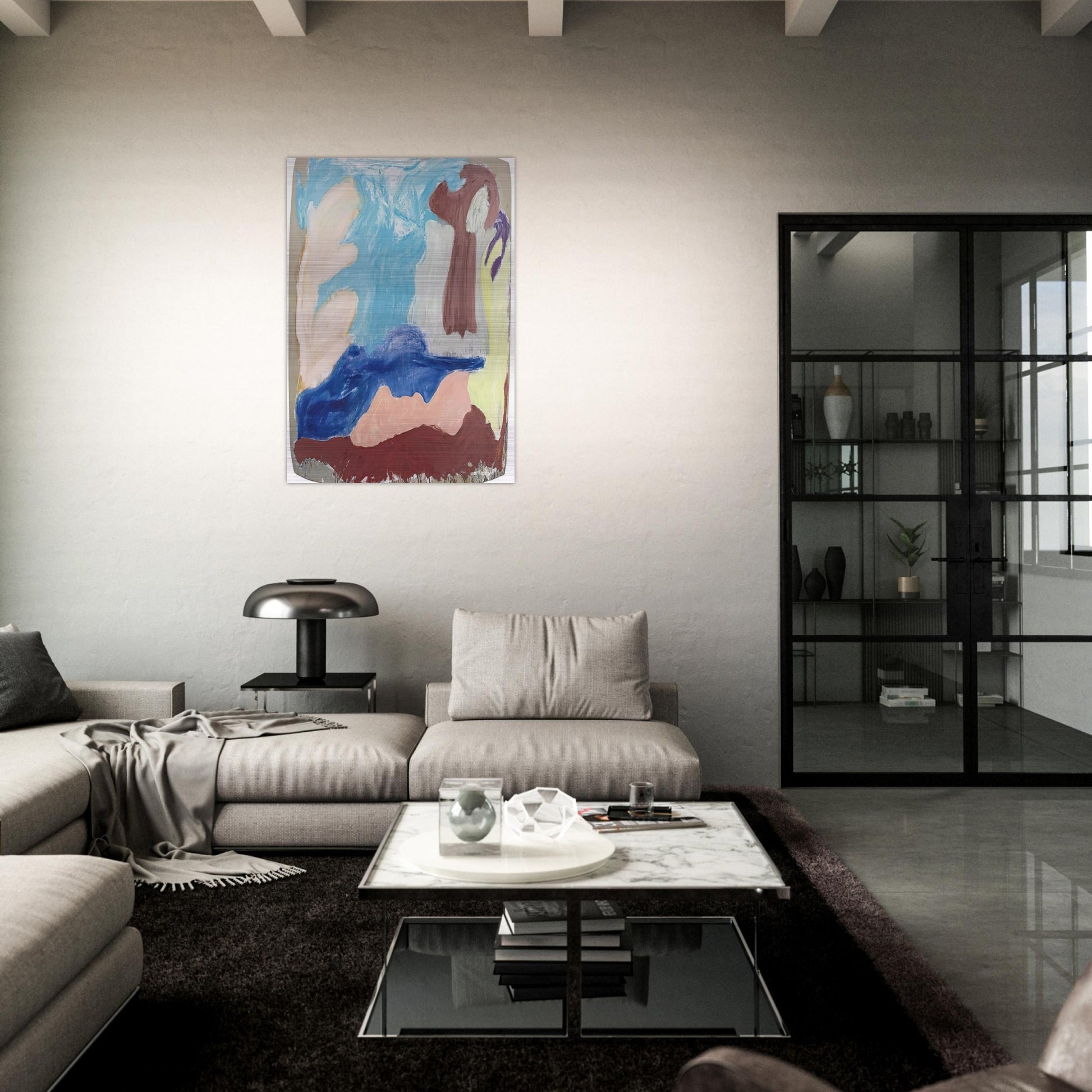 Promenade - 1985 - Ron Gorchov Brushed Aluminum Print - 70x100 cm / 28x40 inches | Ron Gorchov Aluminum Print | Ron Gorchov Prints