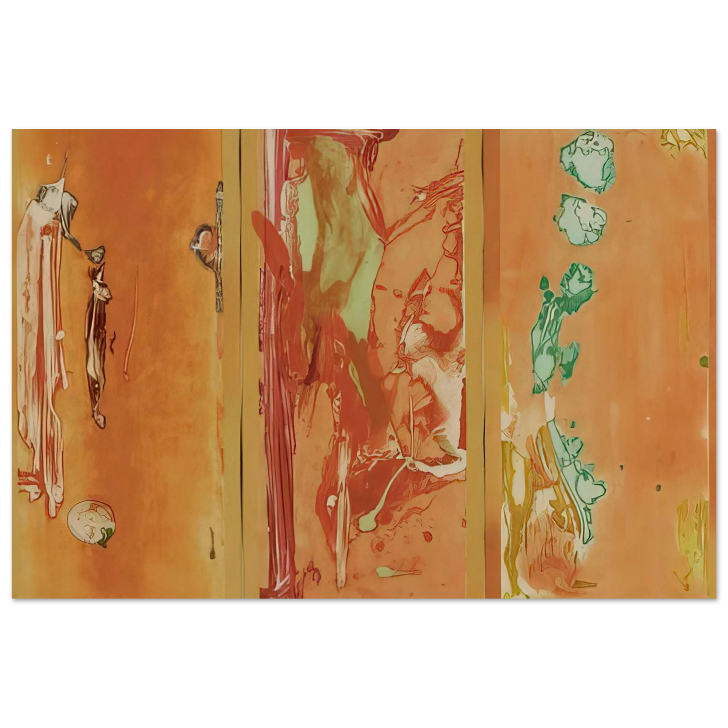 Helen Frankenthaler - Gateway - 1988 Wall art - A2 (42 x 59.4  cm) - Premium Wooden Framed Poster With Fine Art Paper-canvas - White frame