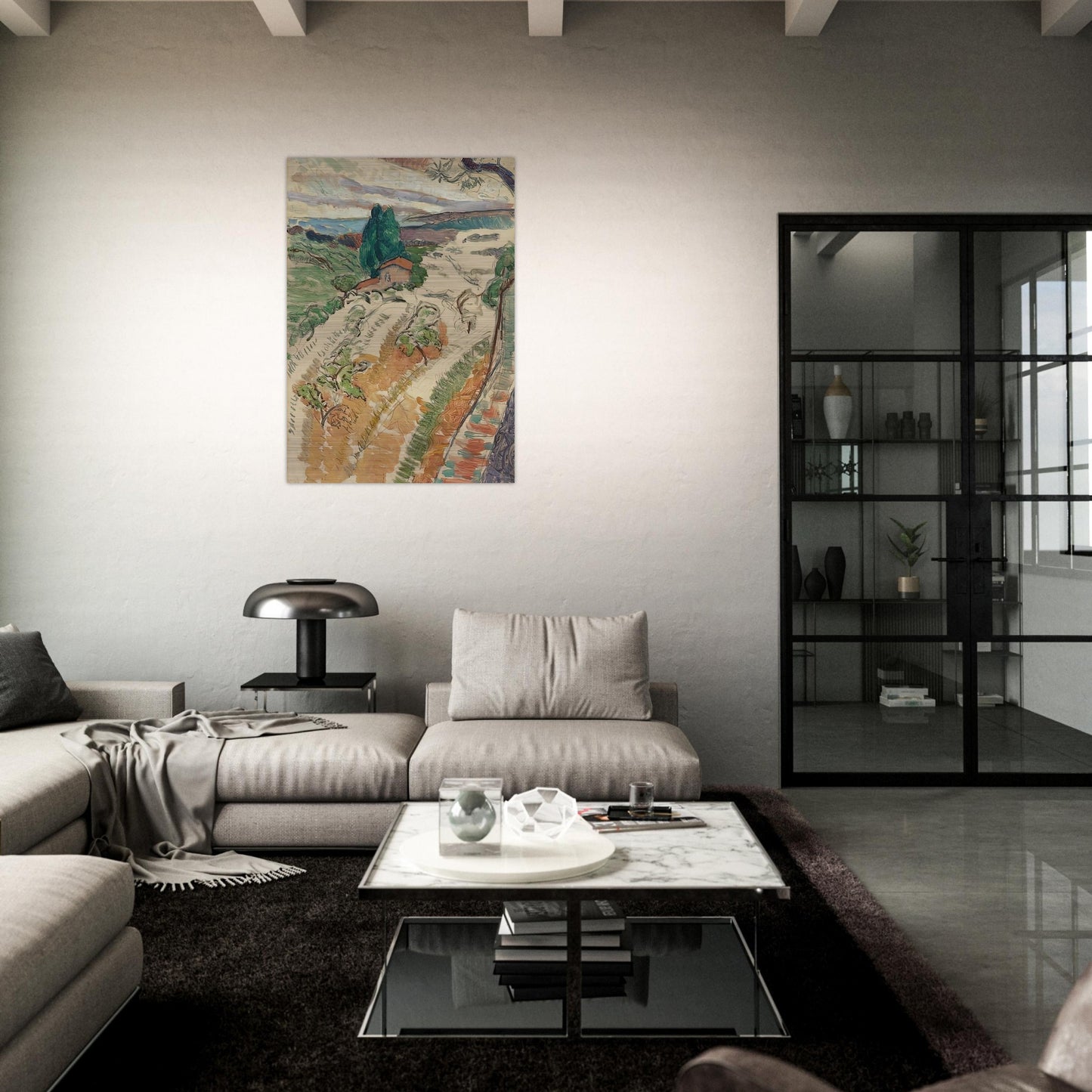 PAYSAGE ST TROPEZ 1904 - Henri Matisse Brushed Aluminum Print - 70x100 cm / 28x40 inches | Henri Matisse Aluminum Print | Henri Matisse Prints
