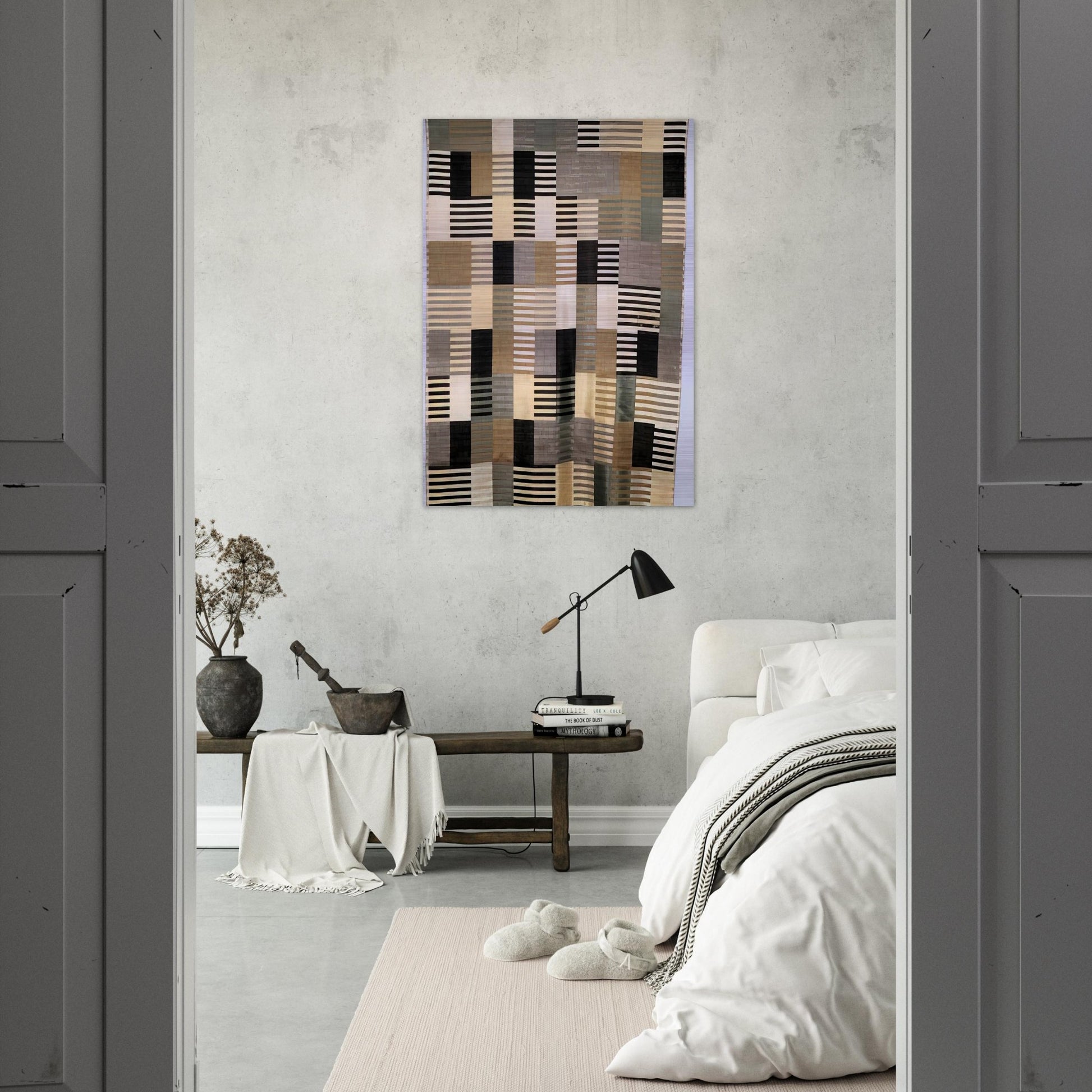 WALL HANGING 1926 - Anni Albers Brushed Aluminum Print - 70x100 cm / 28x40 inches | Anni Albers Aluminum Print | Anni Albers Prints