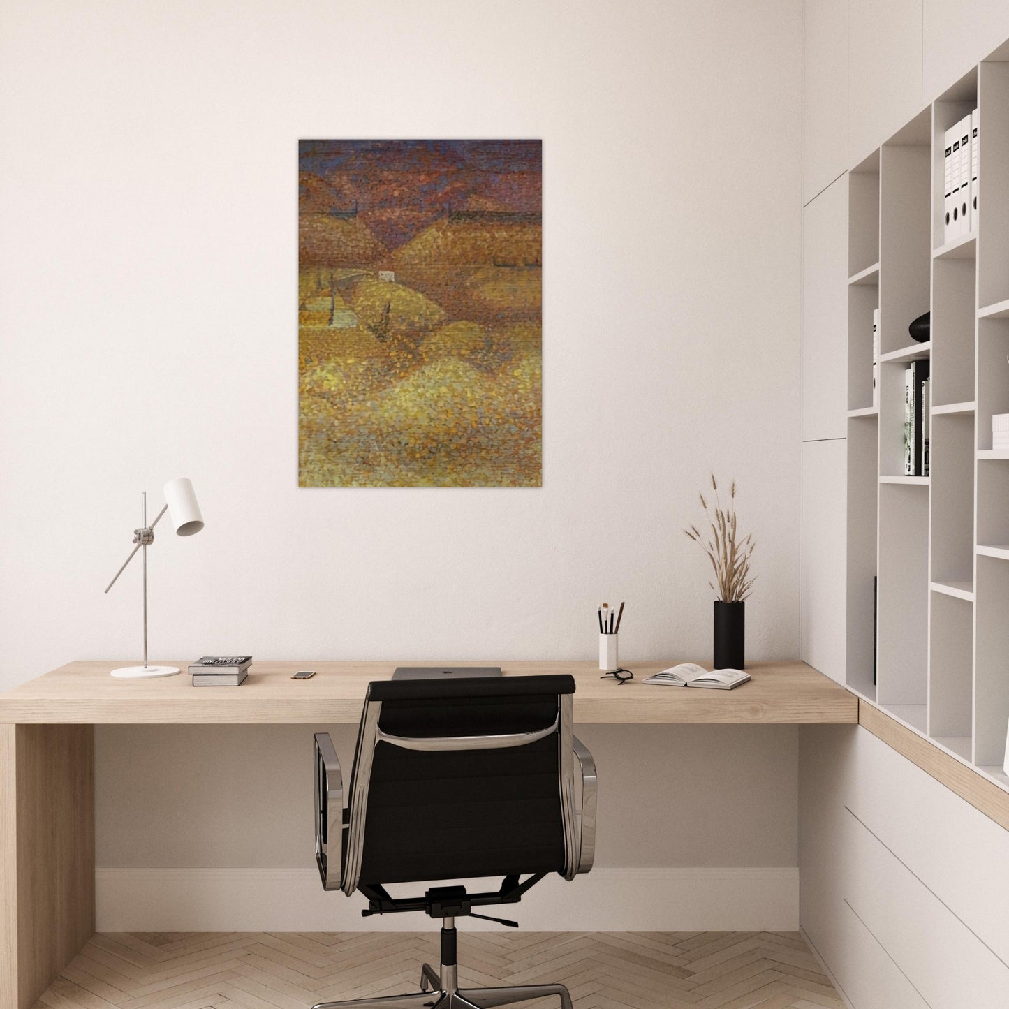 PINK LANDSCAPE 1960 - Bridget Riley Brushed Aluminum Print - 70x100 cm / 28x40 inches | Bridget Riley Aluminum Print | Bridget Riley Prints