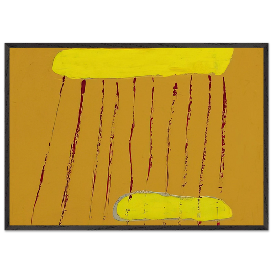 Red Rain - 1967 - Forrest Bess 70x100 cm / 28x40 inches Framed Art Print – Black Wooden Frame