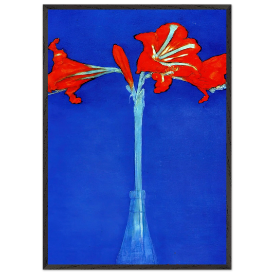 Amaryllis - Piet Mondrian 70x100 cm / 28x40 inches Framed Art Print – Black Wooden Frame