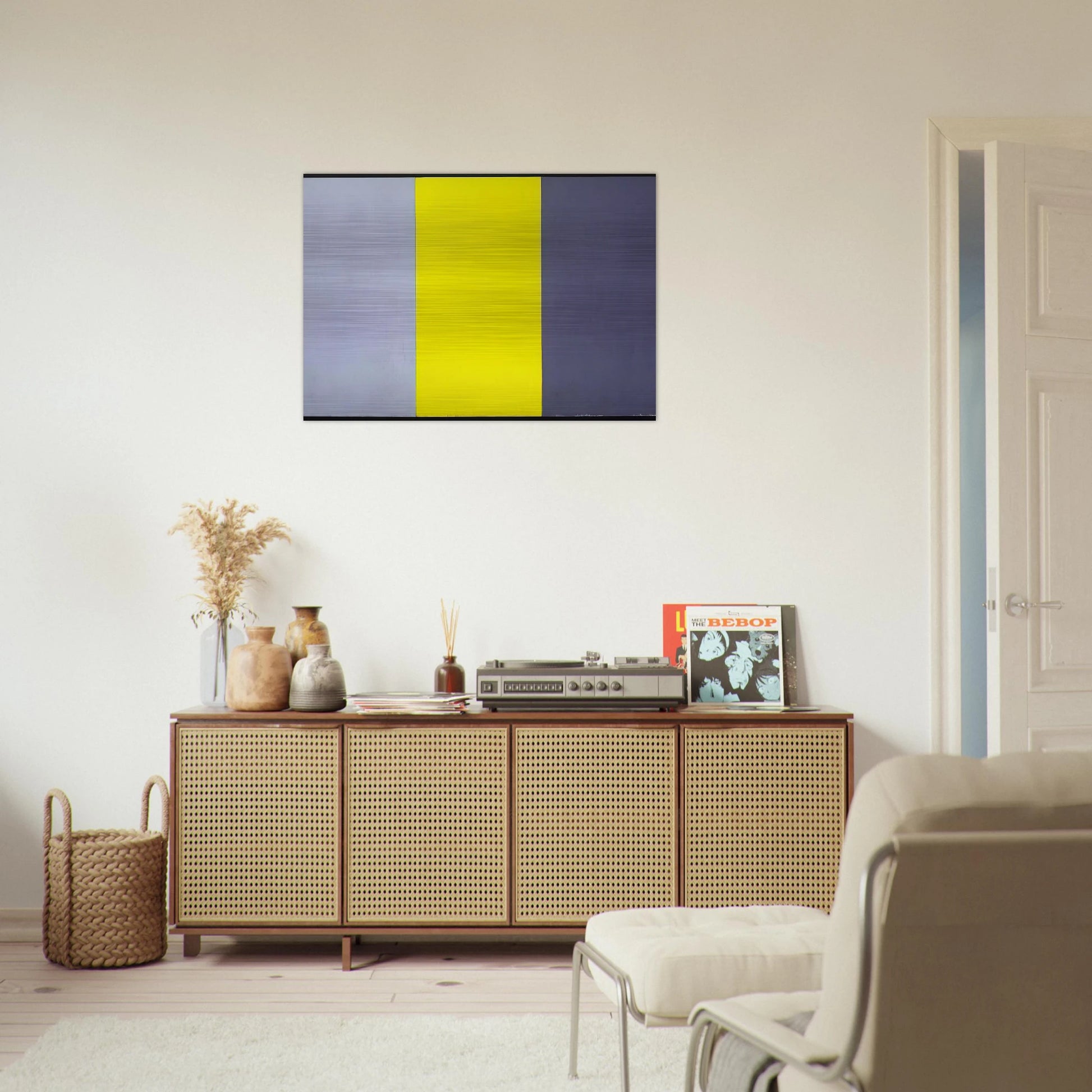 Summer Table - 1972 - Brice Marden Brushed Aluminum Print - 70x100 cm / 28x40 inches | Brice Marden Aluminum Print | Brice Marden Prints
