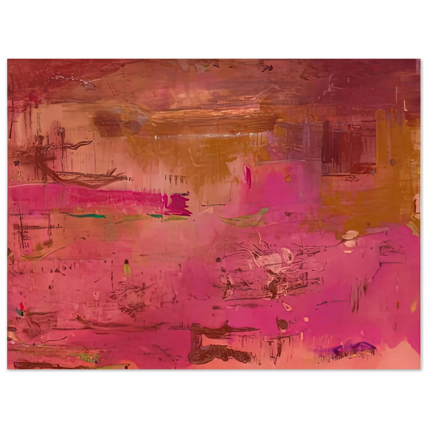 Helen Frankenthaler - Dream Walk Red, 1978- Wall Art - 21x29.7 cm / 8x12" - Fine Art Poster-canvas - -