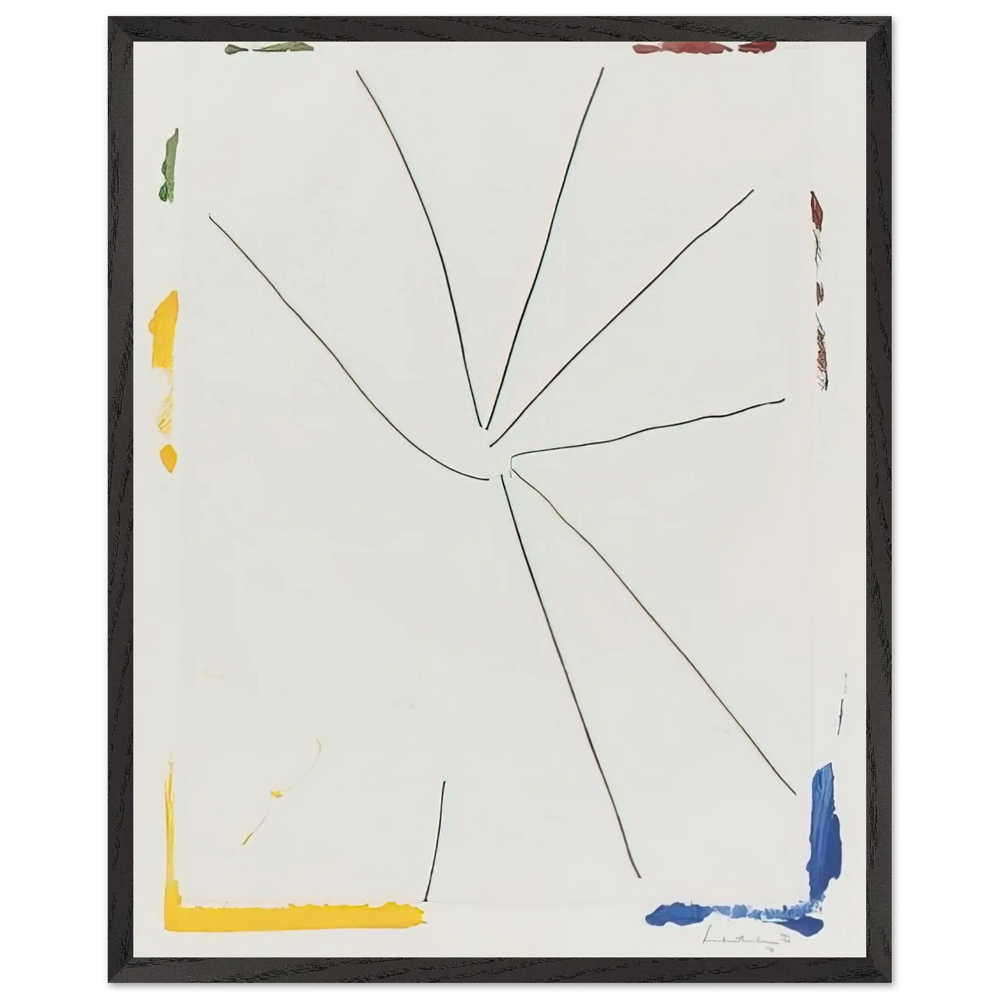 Helen Frankenthaler - Free Wheeling - 1971 Wall art - 30x40 cm / 12x16 Inches - Premium Wooden Framed Poster With Fine Art Paper - White frame