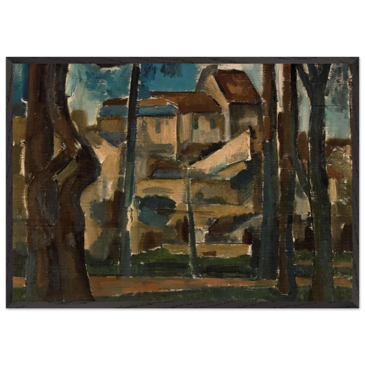 LANDSCAPE OF CARRI RES 1909 - Andre Derain 70x100 cm / 28x40 inches Framed Art Print – Black Wooden Frame