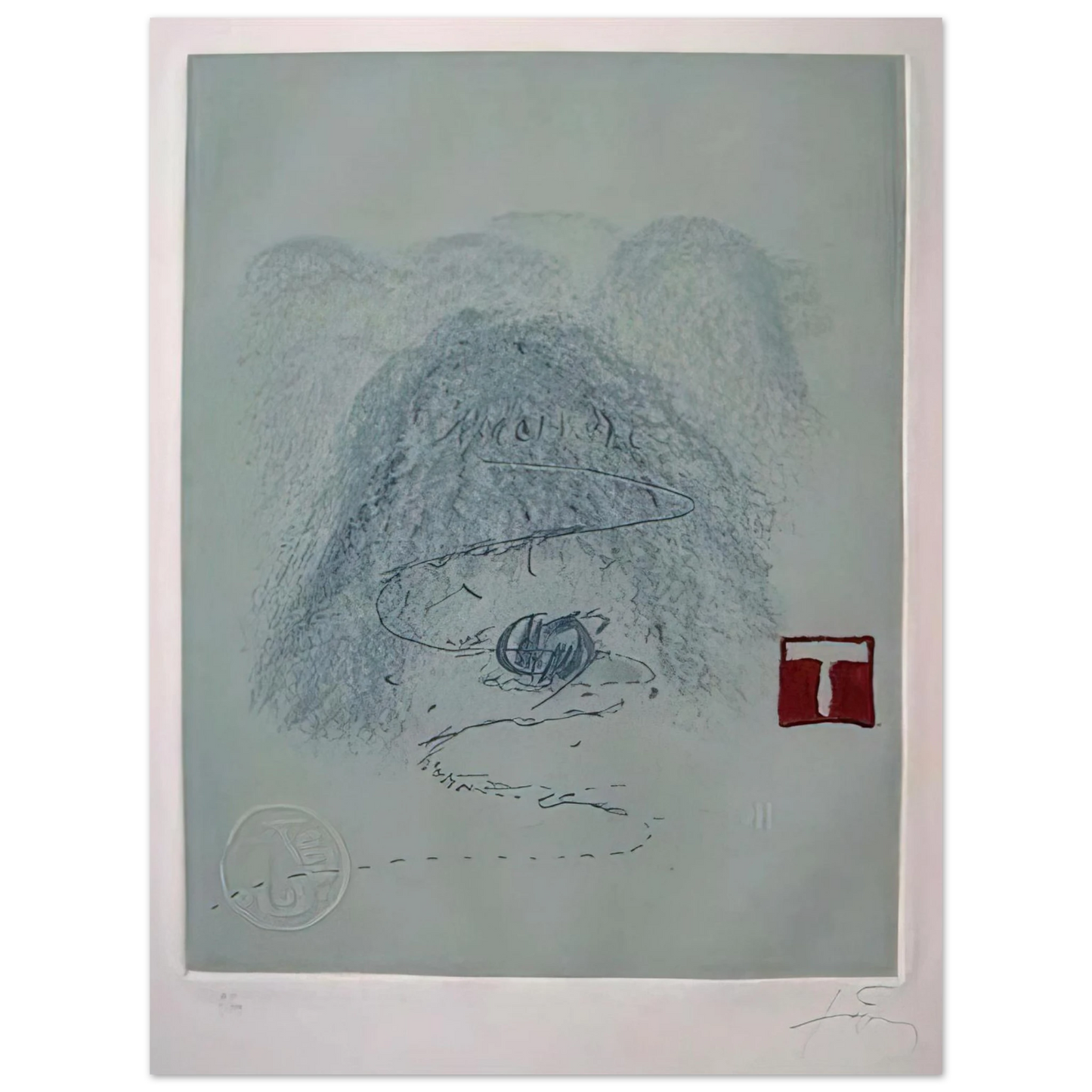 Antoni Tapies - APARICIONS 3 1982  75x100 cm / 30x40inches Fine Art Poster