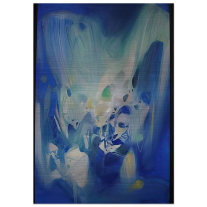 DOMINANT BLEU 1990 - Chu teh Chun Brushed Aluminum Print - 70x100 cm / 28x40 inches | Chu teh Chun Aluminum Print | Chu teh Chun Prints