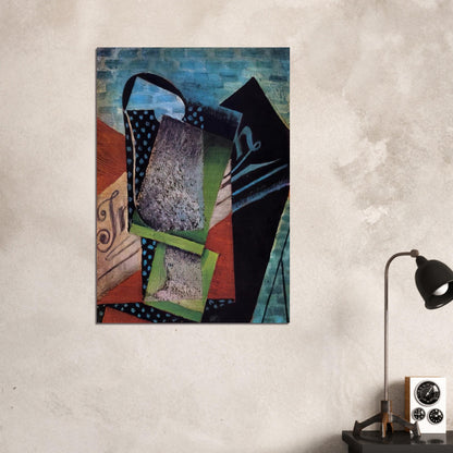 STILL LIFE DEDICATED TO ANDRE SALMON 1915 - Juan Gris Brushed Aluminum Print - 70x100 cm / 28x40 inches | Juan Gris Aluminum Print | Juan Gris Prints