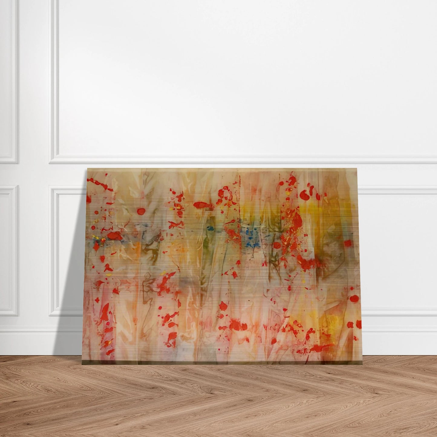 Red April - Sam Gilliam Brushed Aluminum Print - 70x100 cm / 28x40 inches | Sam Gilliam Aluminum Print | Sam Gilliam Prints
