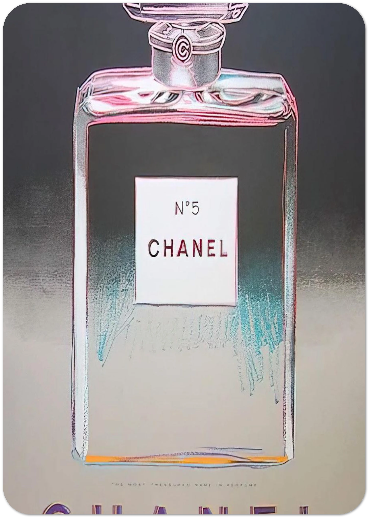 Chanel No. 5 By Andy Warhol Pack of 10 Post Cards | Andy Warhol Post Cards | A6 (10.5 x 14.8 cm) - 4.1 x 5.8 inches