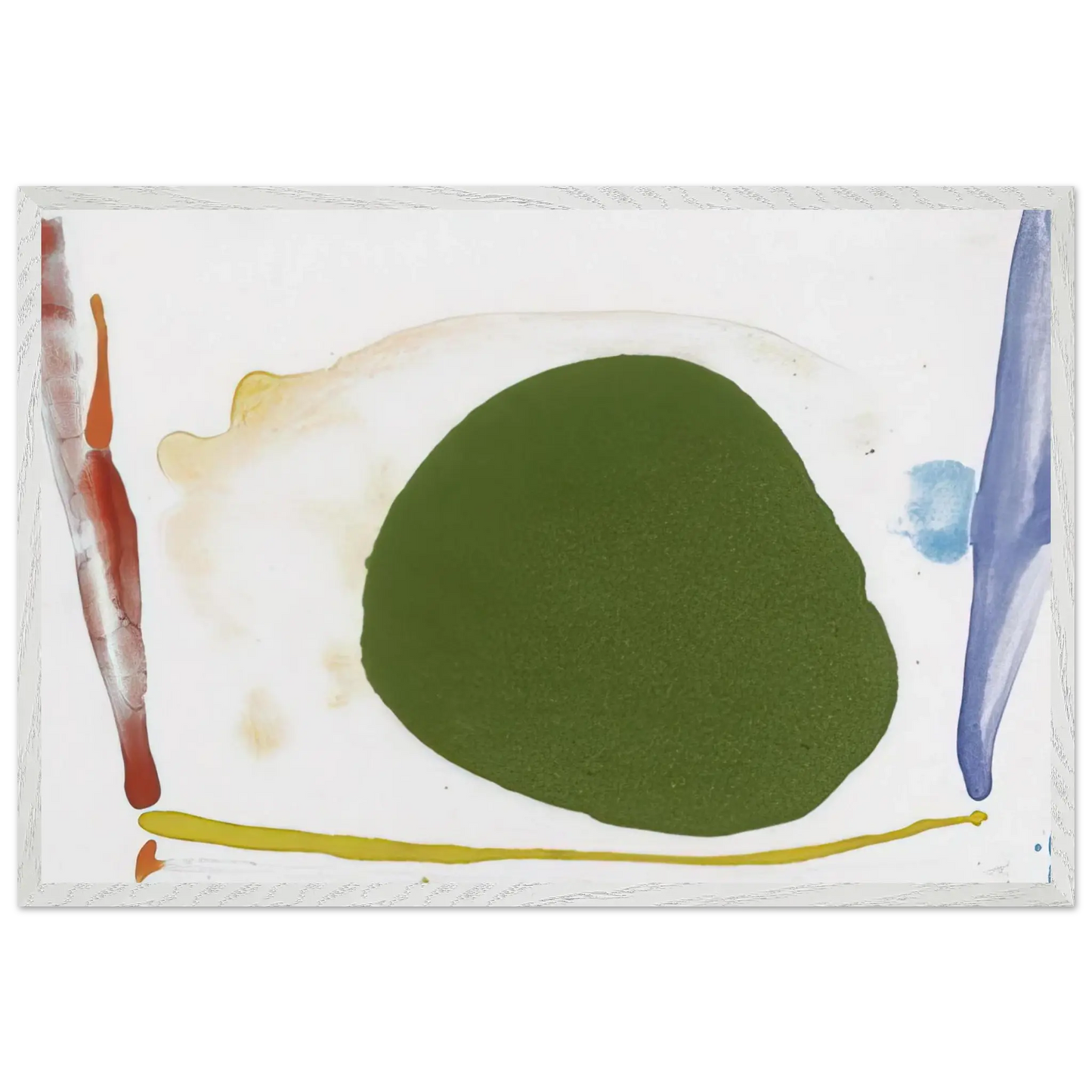Helen Frankenthaler - Thanksgiving Day - 1973 Wall art - 50x50 cm / 20x20 Inches - Premium Wooden Framed Poster With Fine Art Paper - Black frame
