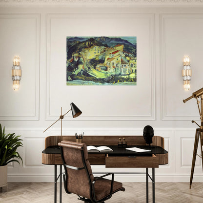 LANDSCAPE OF CAGNES - Chaim Soutine Brushed Aluminum Print - 70x100 cm / 28x40 inches | Chaim Soutine Aluminum Print | Chaim Soutine Prints