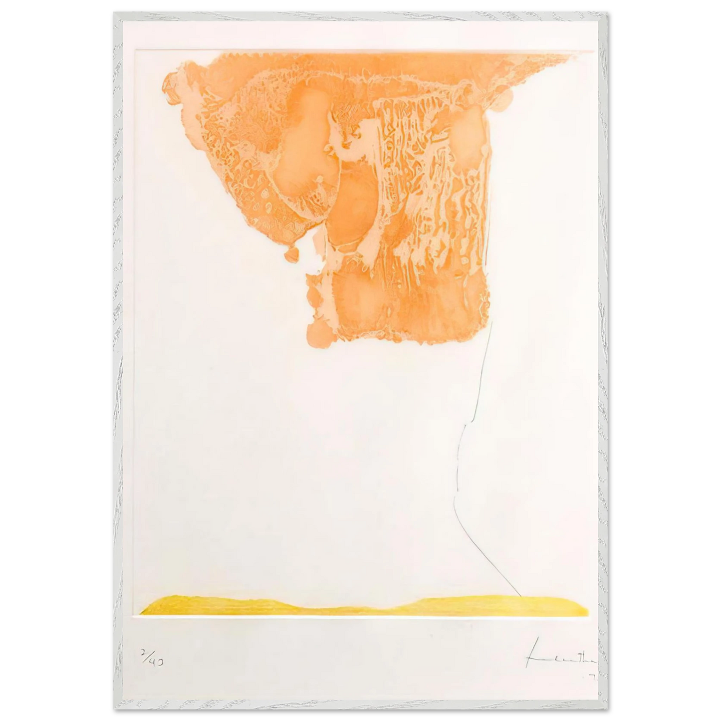 Helen Frankenthaler - Pranzo Italiano - 1973 Wall art - 45x60 cm / 18x24 inches - Premium Wooden Framed Poster With Fine Art Paper-canvas - Black frame