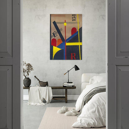 Large painting of the railroad - Laszlo Moholy-Nagy Brushed Aluminum Print - 70x100 cm / 28x40 inches | Laszlo Moholy-Nagy Aluminum Print | Laszlo Moholy-Nagy Prints