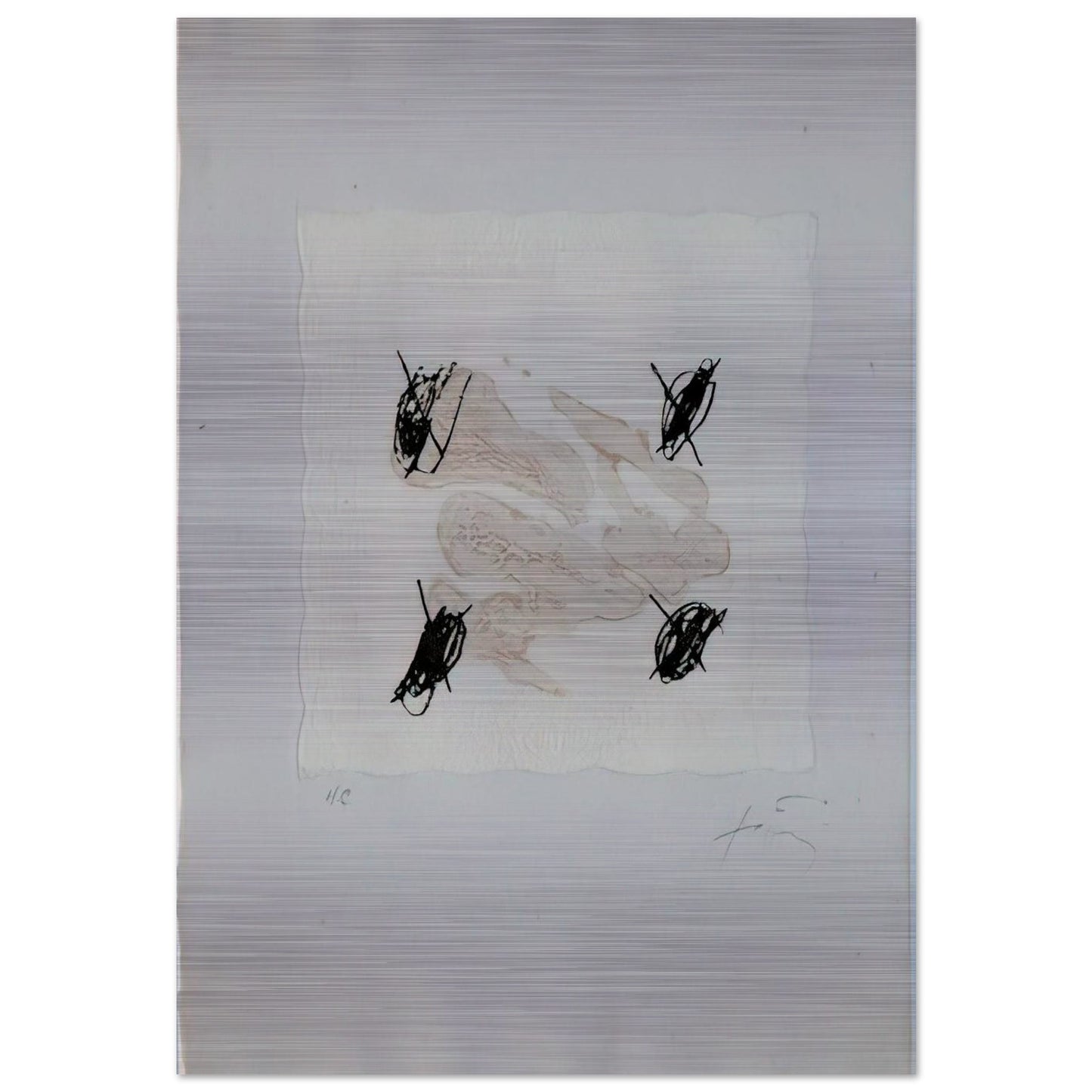 PETRIFICADA PETRIFICANTE II 1978 - Antoni Tapies Brushed Aluminum Print - 70x100 cm / 28x40 inches | Antoni Tapies Aluminum Print | Antoni Tapies Prints