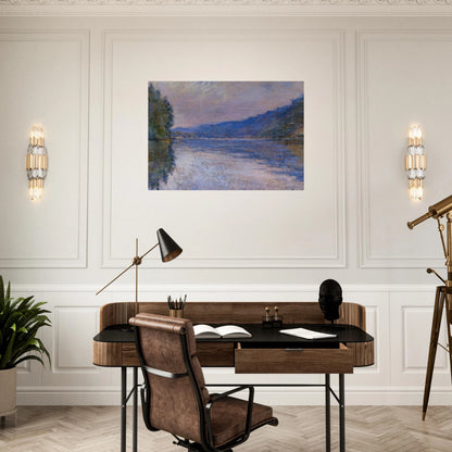 The Seine at Port-Villez - claude monet Brushed Aluminum Print - 70x100 cm / 28x40 inches | claude monet Aluminum Print | claude monet Prints