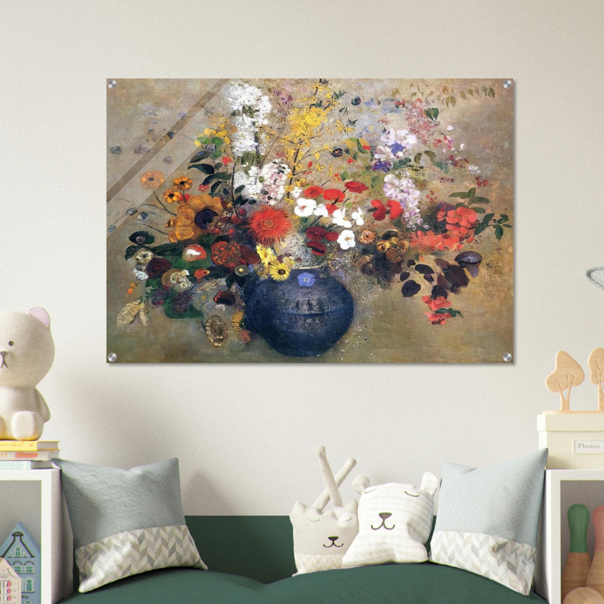FLOWERS 1909 - Odilon Redon Acrylic Print - 70x100 cm / 28x40″ inches