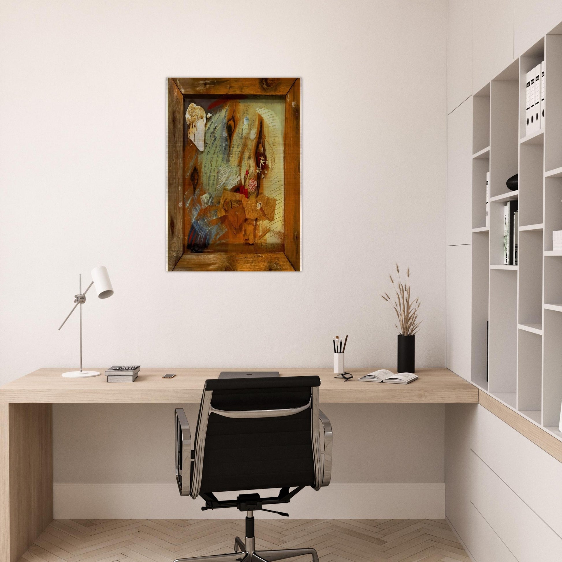 MERZBILD ALF 1939 - Kurt Schwitters Brushed Aluminum Print - 70x100 cm / 28x40 inches | Kurt Schwitters Aluminum Print | Kurt Schwitters Prints
