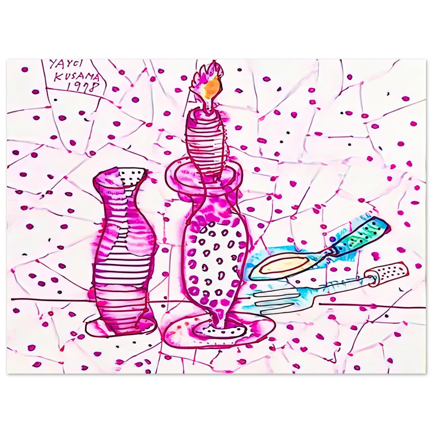 Yayoi Kusama - STILL LIFE OF CANDLESTICK 1978 Fine Art Poster