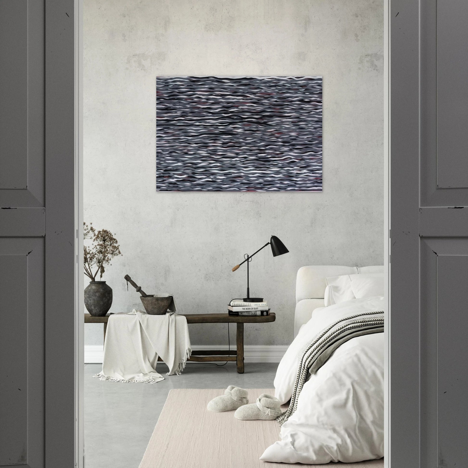 Horizontal Lines of Color - Sol LeWitt Brushed Aluminum Print - 70x100 cm / 28x40 inches | Sol LeWitt Aluminum Print | Sol LeWitt Prints
