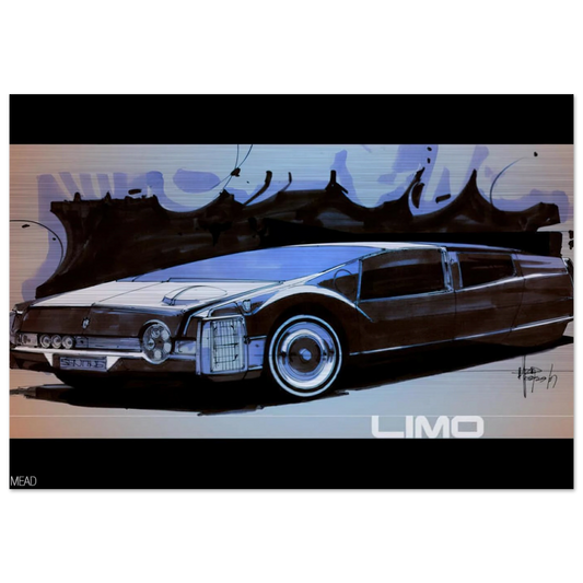 Syd Mead - Syd Mead Brushed Aluminum Print - 70x100 cm / 28x40 inches | Syd Mead Aluminum Print | Syd Mead Prints