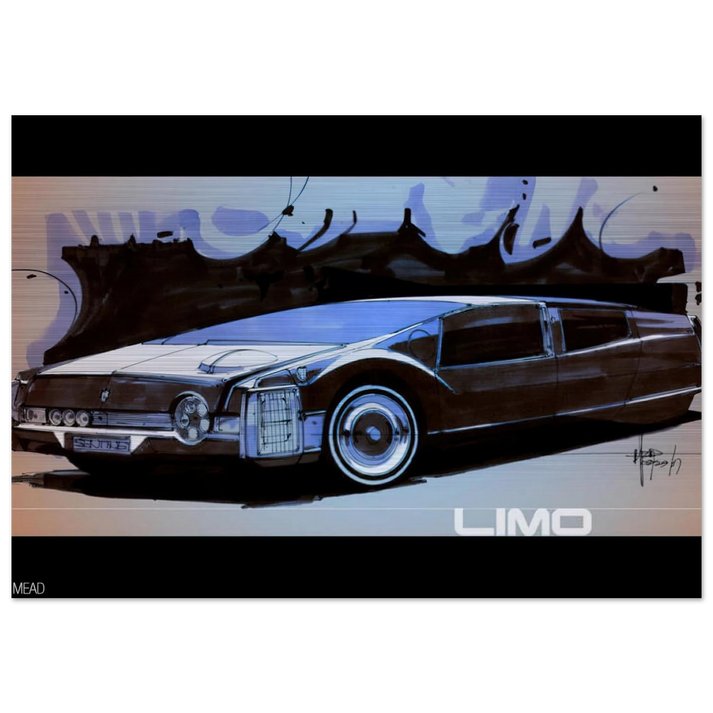 Syd Mead - Syd Mead Brushed Aluminum Print - 70x100 cm / 28x40 inches | Syd Mead Aluminum Print | Syd Mead Prints