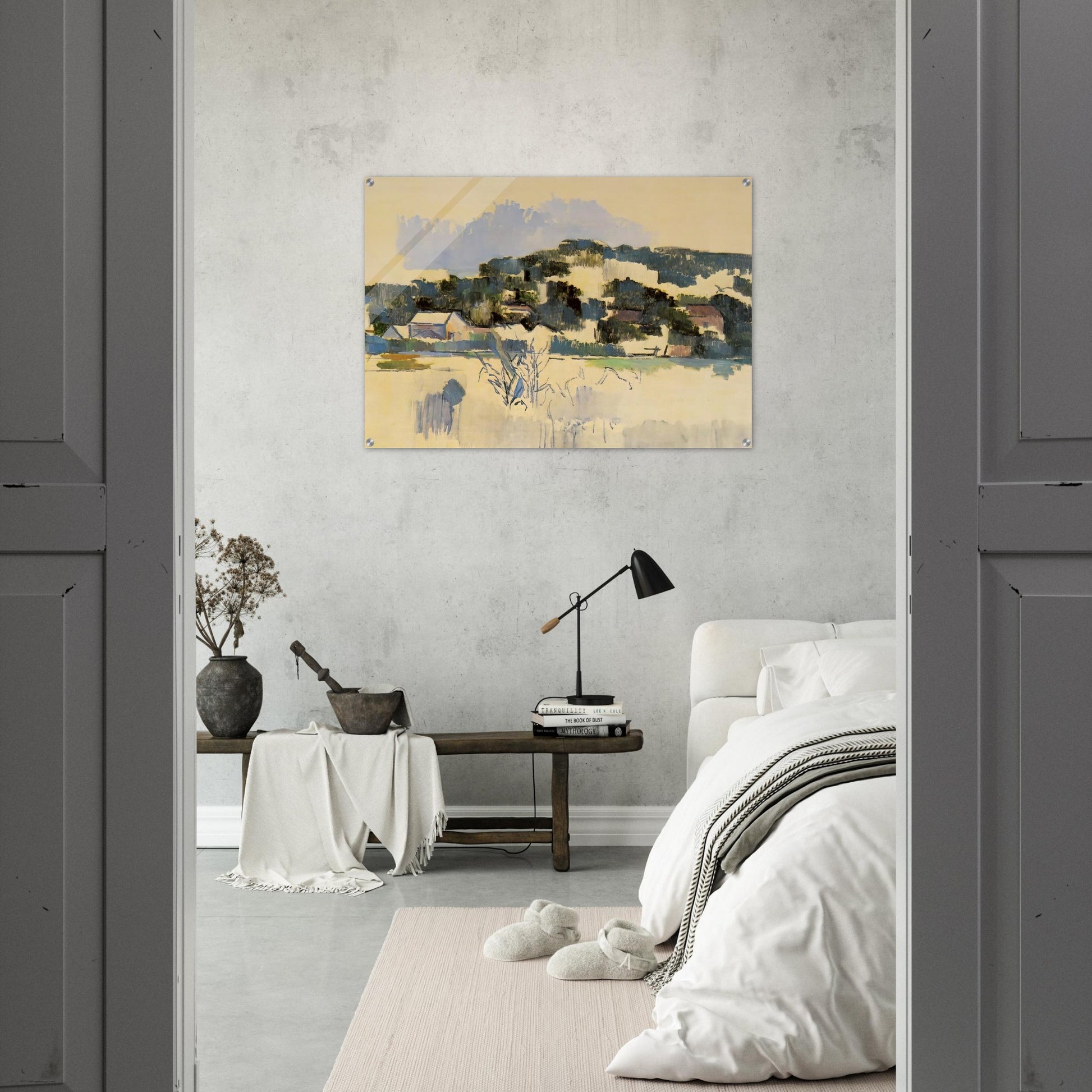 Houses on the Hill - Paul Cézanne Acrylic Print - 70x100 cm / 28x40″ inches