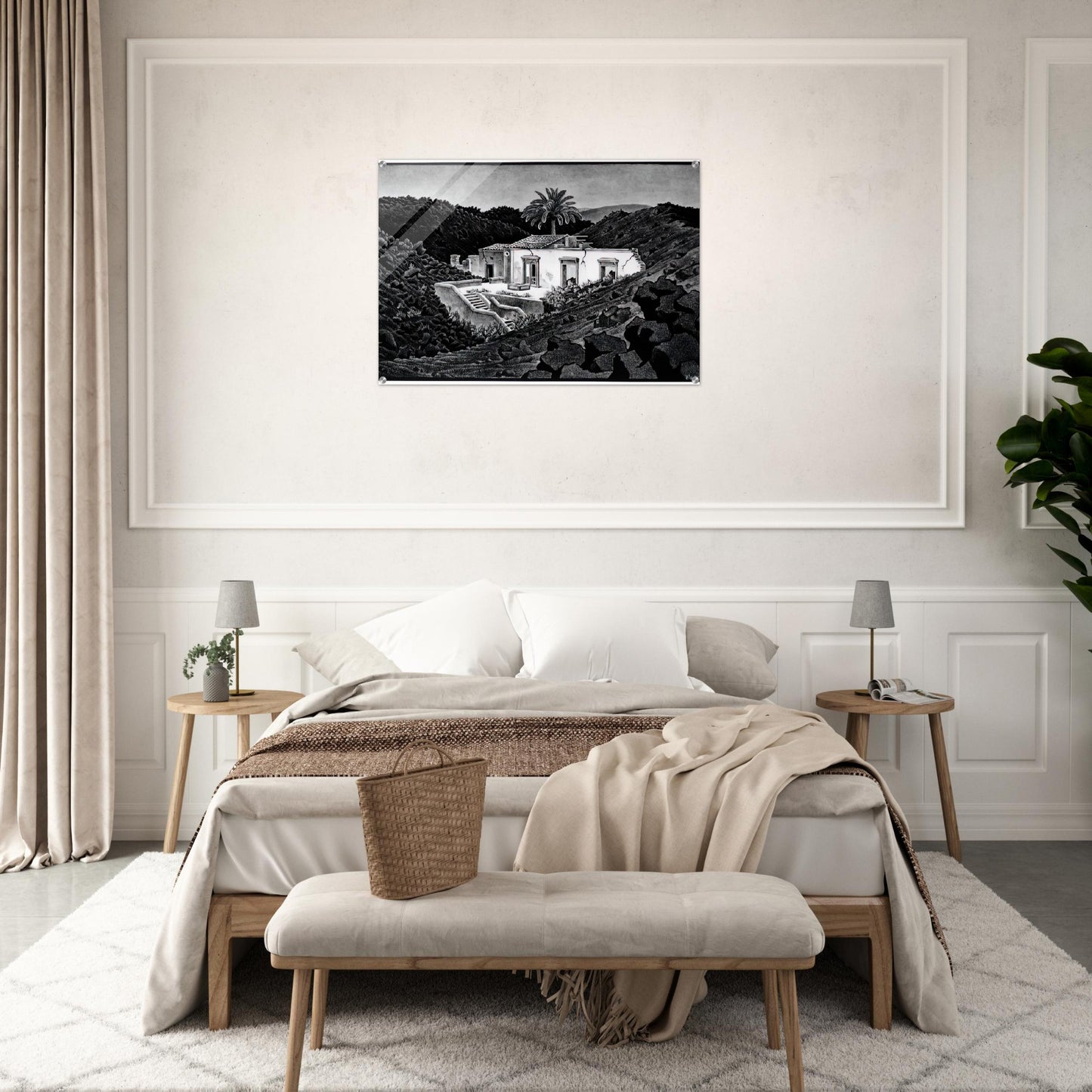 HOUSE IN THE LAVA NEAR NUNZIATA - MC Escher Acrylic Print - 70x100 cm / 28x40″ inches | Maurits Cornelis Escher Prints
