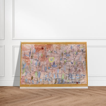SPARSE FOLIAGE 1934 - Paul Klee Brushed Aluminum Print - 70x100 cm / 28x40 inches | Paul Klee Aluminum Print | Paul Klee Prints