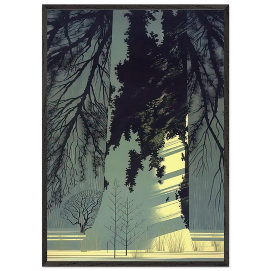 Snow White - Eyvind Earle 70x100 cm / 28x40 inches Framed Art Print – Black Wooden Frame