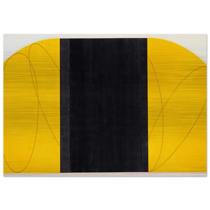 ELLOW BLACK ZONE PAINTING IV 1996 - Robert Mangold Brushed Aluminum Print - 70x100 cm / 28x40 inches | Robert Mangold Aluminum Print | Robert Mangold Prints