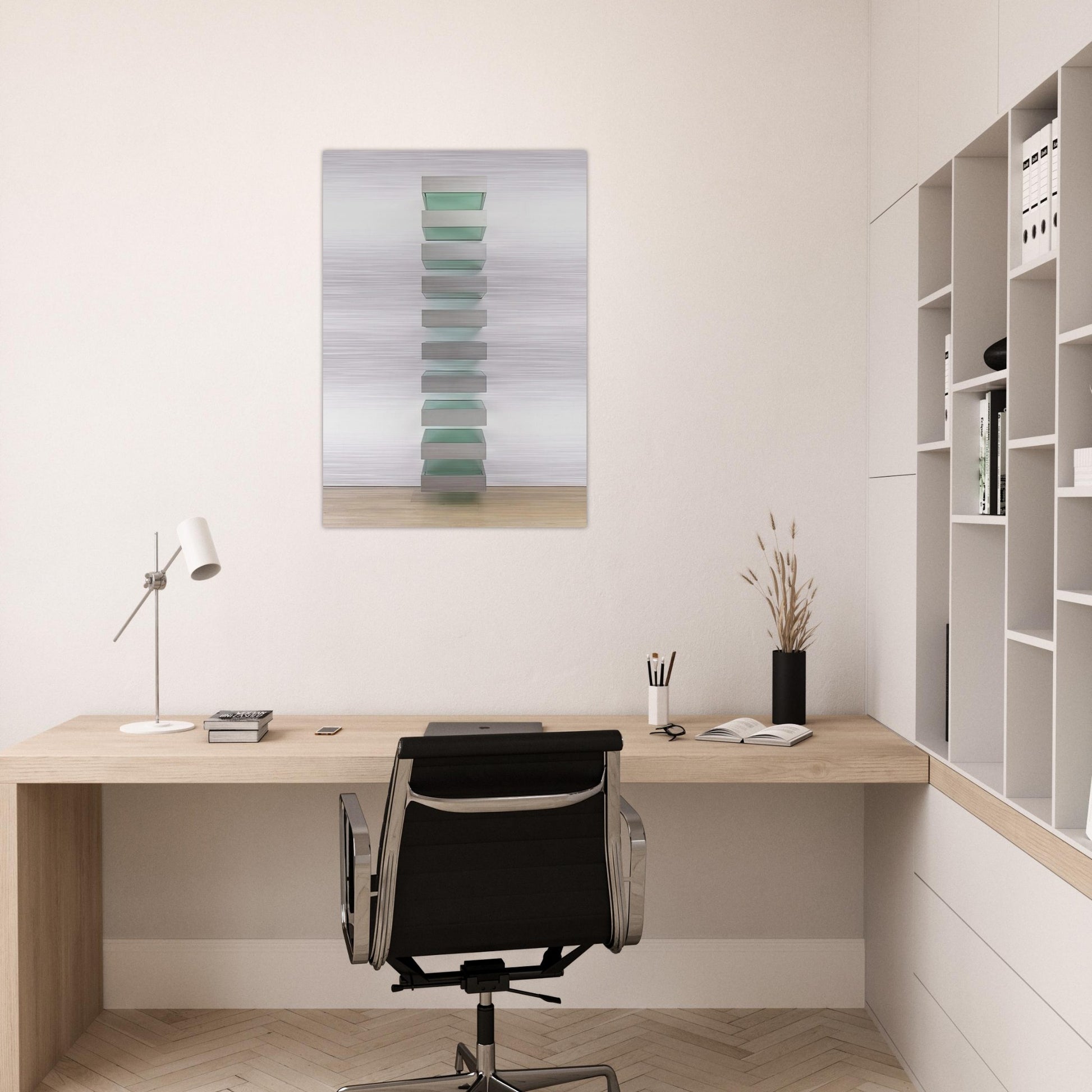 Untitled Bernstein 89-1 - 1989 - Donald Judd Brushed Aluminum Print - 70x100 cm / 28x40 inches | Donald Judd Aluminum Print | Donald Judd Prints