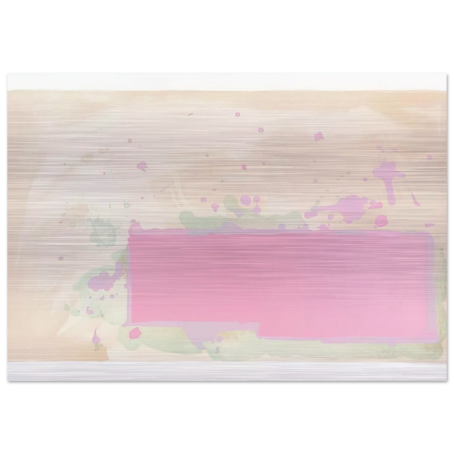 Orange-Pink-Green - 1971 - John Hoyland Brushed Aluminum Print - 70x100 cm / 28x40 inches | John Hoyland Aluminum Print | John Hoyland Prints