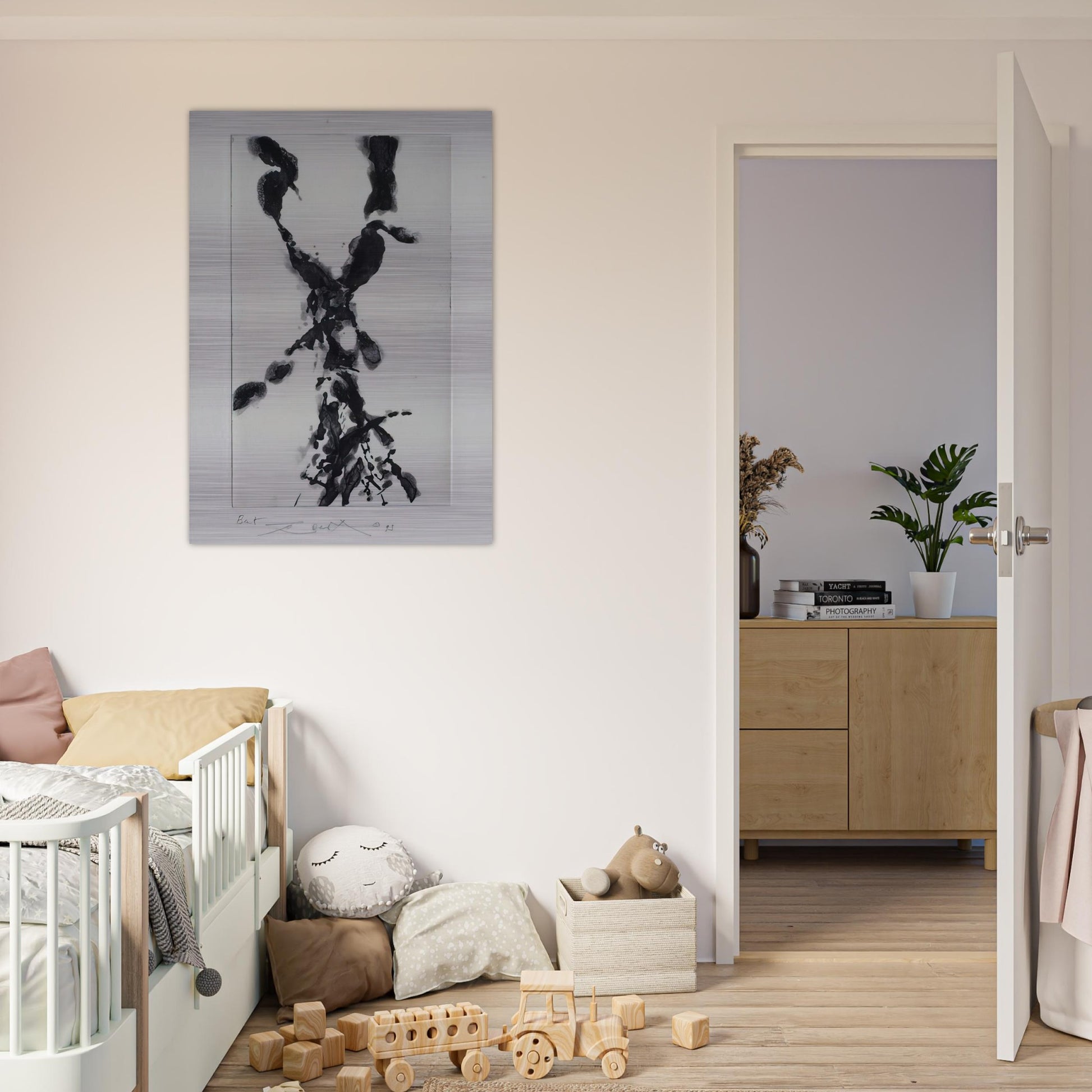 TO STOP THE CRY 1994 - Zao Wou-Ki Brushed Aluminum Print - 70x100 cm / 28x40 inches | Zao Wou-Ki Aluminum Print | Zao Wou-Ki Prints