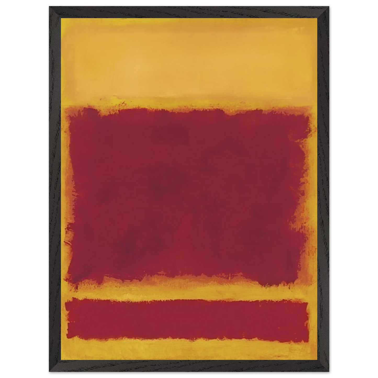 Mark Rothko - Composition - 1958 Wall Art - 21x29.7 cm / 8x12" - Premium Wooden Framed Poster With Fine Art Paper-canvas - Black frame