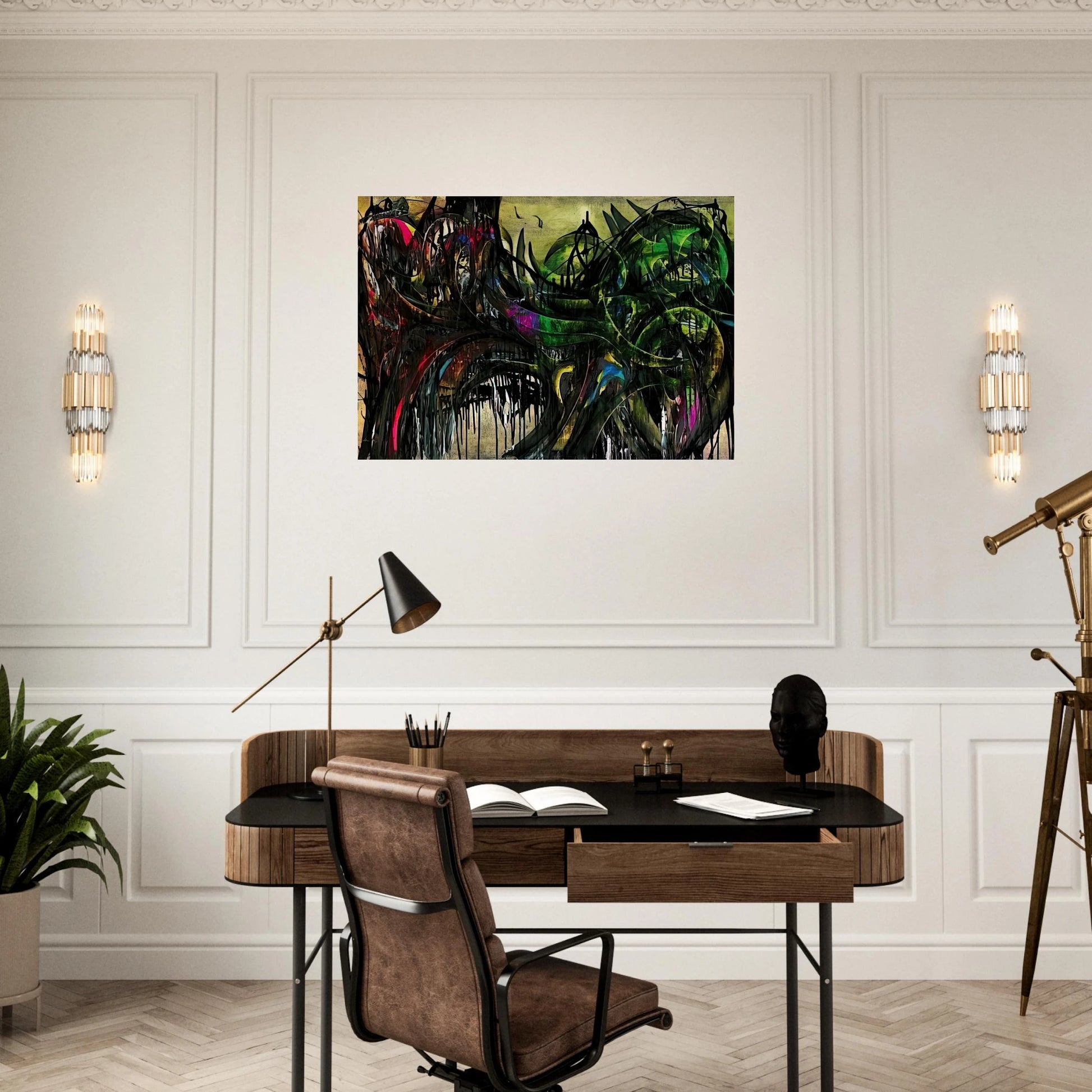 Peinture - 1955 - Simon Hantai Brushed Aluminum Print - 70x100 cm / 28x40 inches | Simon Hantai Aluminum Print | Simon Hantai Prints