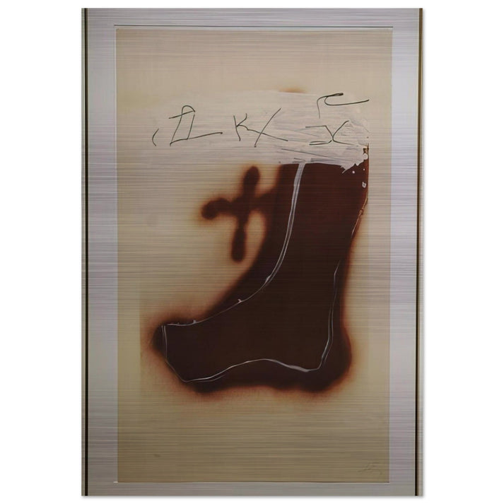 PIED MARRON 1982 - Antoni Tapies Brushed Aluminum Print - 70x100 cm / 28x40 inches | Antoni Tapies Aluminum Print | Antoni Tapies Prints
