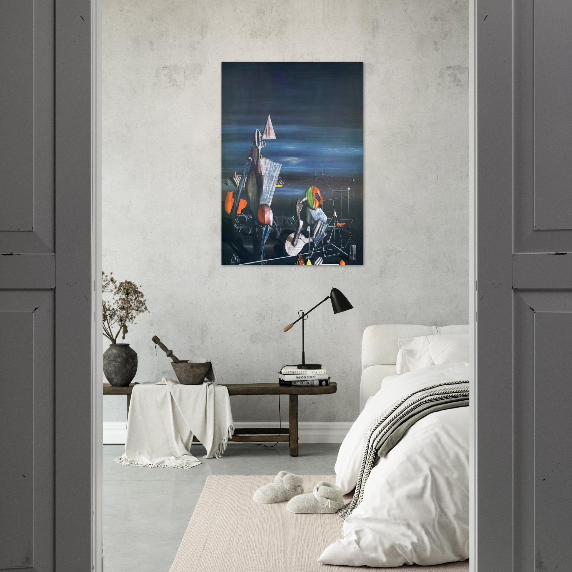 Slowly Toward The North - Yves Tanguy Brushed Aluminum Print - 70x100 cm / 28x40 inches | Yves Tanguy Aluminum Print | Yves Tanguy Prints