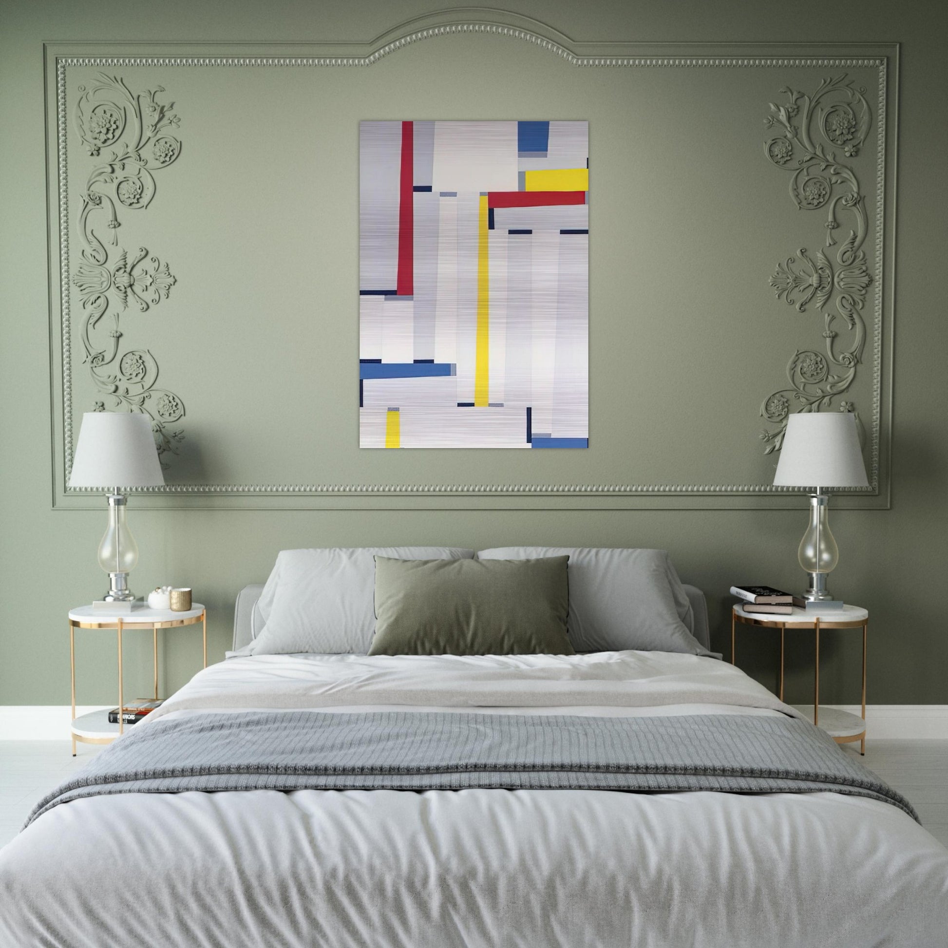 Relational Painting #55 - 1951 - Fritz Glarner Brushed Aluminum Print - 70x100 cm / 28x40 inches | Fritz Glarner Aluminum Print | Fritz Glarner Prints