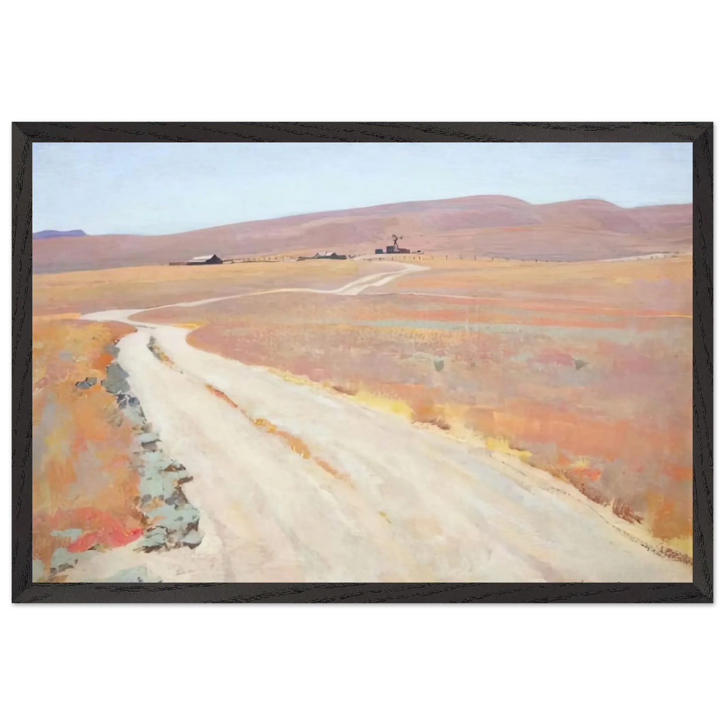 Maynard Dixon - ABANDONED RANCH 1935 Wall art - 70x100 cm / 28x40 Inches - Premium Wooden Framed Poster With Fine Art Paper - Wood frame