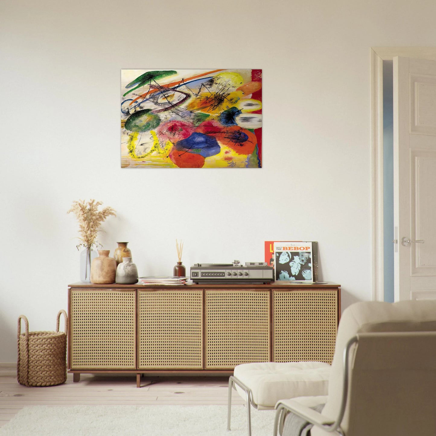 BLACK STROKES I 1913 - Wassily Kandinsky Brushed Aluminum Print - 70x100 cm / 28x40 inches | Wassily Kandinsky Aluminum Print | Wassily Kandinsky Prints