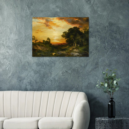 Sunset Amagansett - Thomas Moran Brushed Aluminum Print - 70x100 cm / 28x40 inches | Thomas Moran Aluminum Print | Thomas Moran Prints