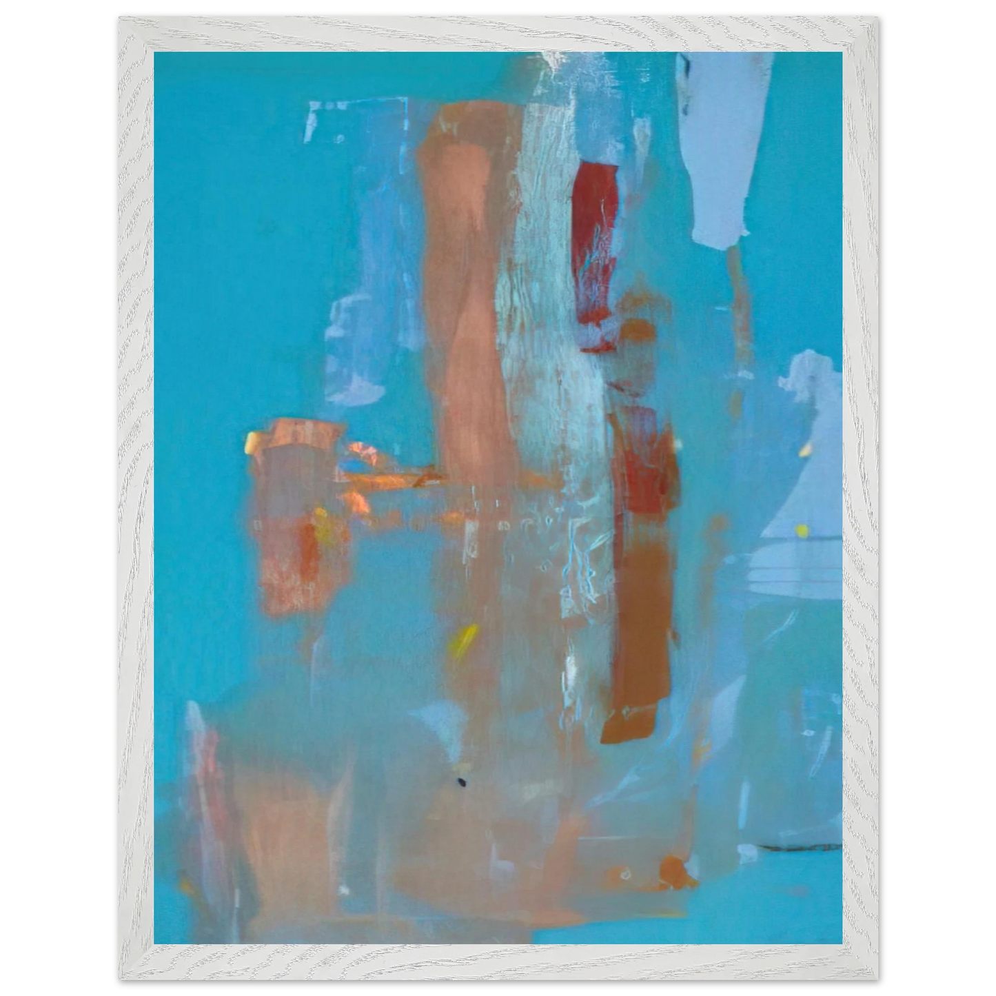 Helen Frankenthaler - In on Blue - 1976 Wall art - 30x40 cm / 12x16 inches - Premium Wooden Framed Poster With Fine Art Paper-canvas - Wood frame