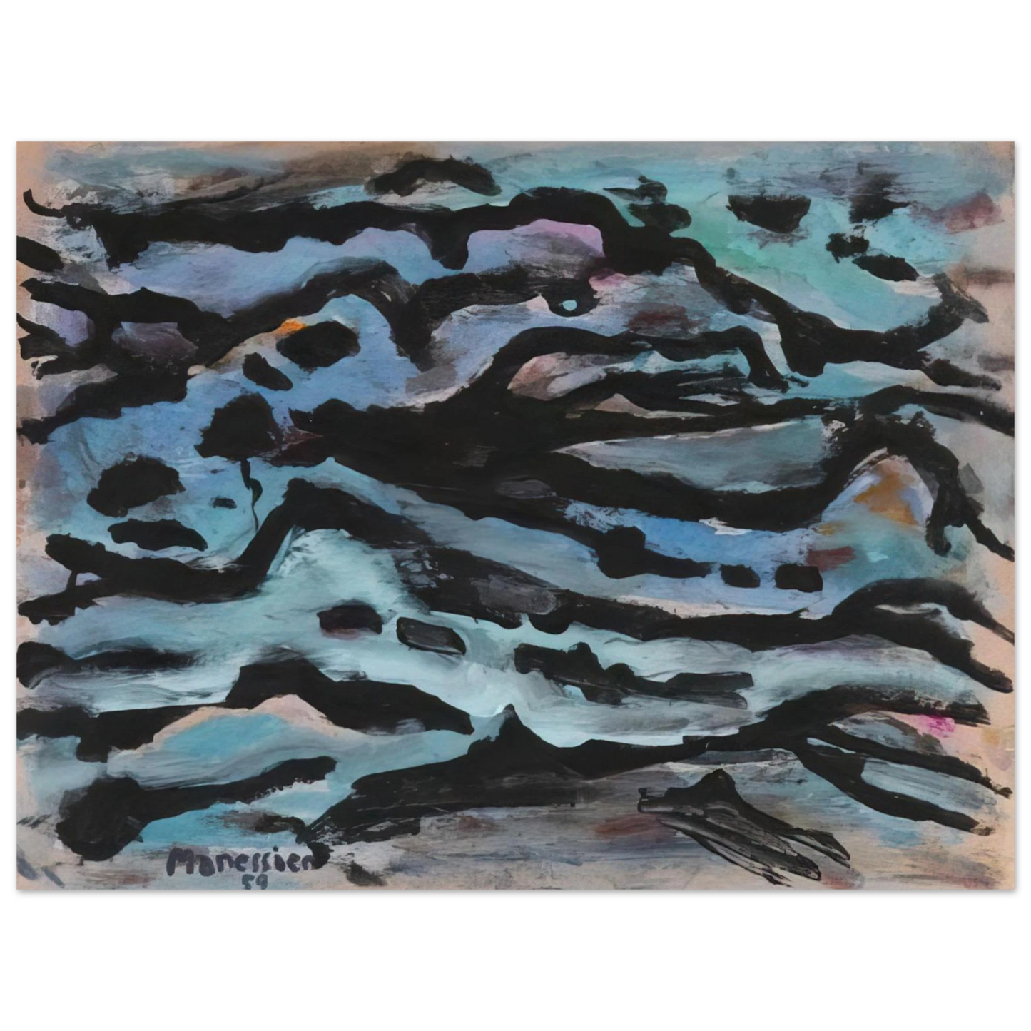 Alfred Manessier - Composition - 1959  75x100 cm / 30x40inches Fine Art Poster