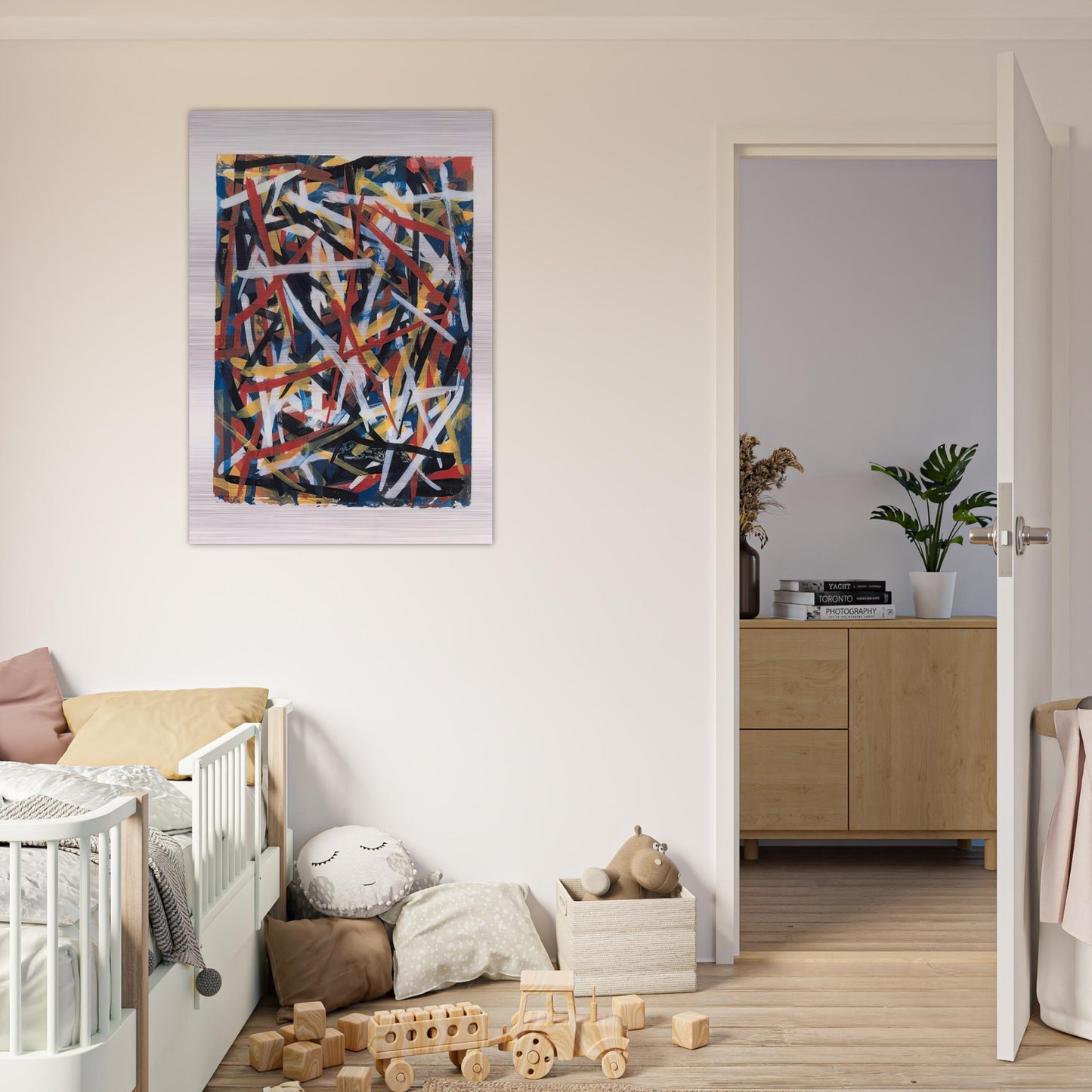 Brushstrokes - Sol LeWitt Brushed Aluminum Print - 70x100 cm / 28x40 inches | Sol LeWitt Aluminum Print | Sol LeWitt Prints