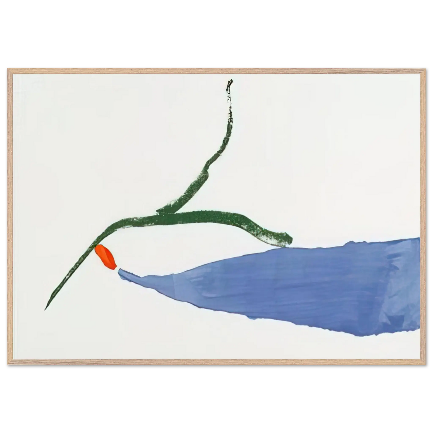 Helen Frankenthaler - A Little Zen - 1970 Wall art - 50x70 cm / 20x28 Inches - Premium Wooden Framed Poster With Fine Art Paper - White frame