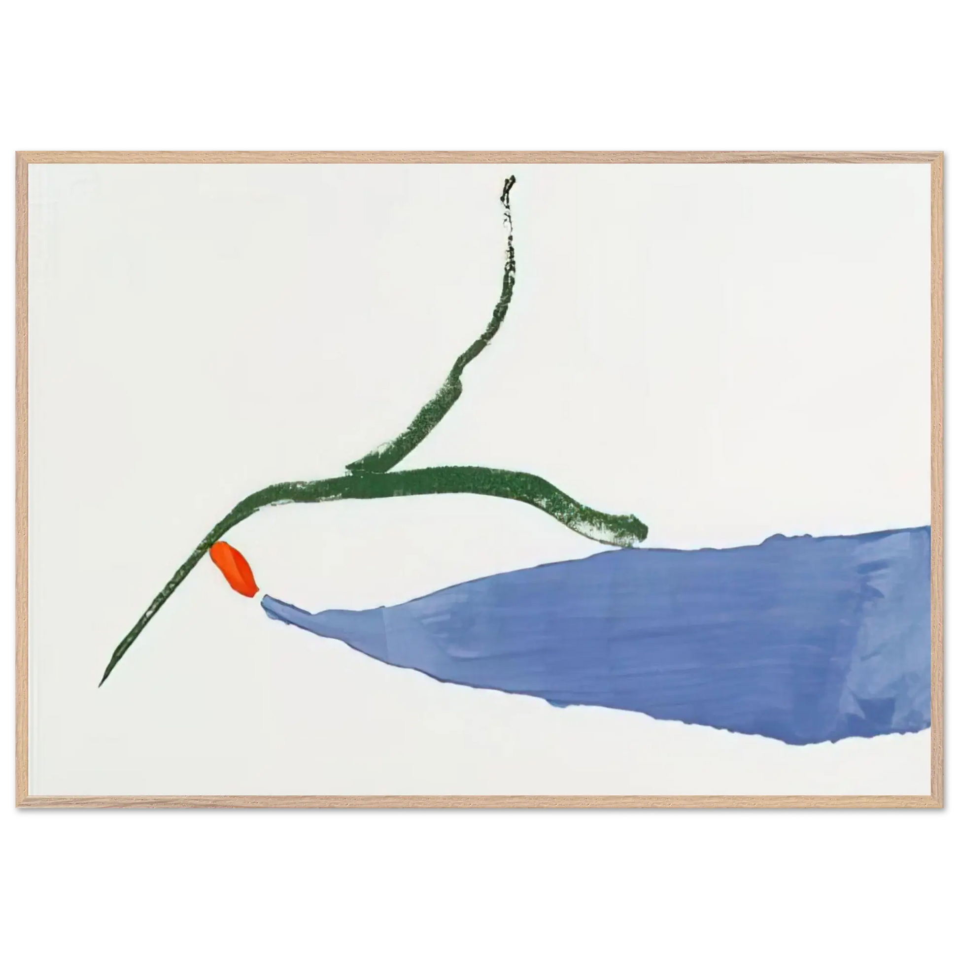 Helen Frankenthaler - A Little Zen - 1970 Wall art - 50x70 cm / 20x28 Inches - Premium Wooden Framed Poster With Fine Art Paper - White frame