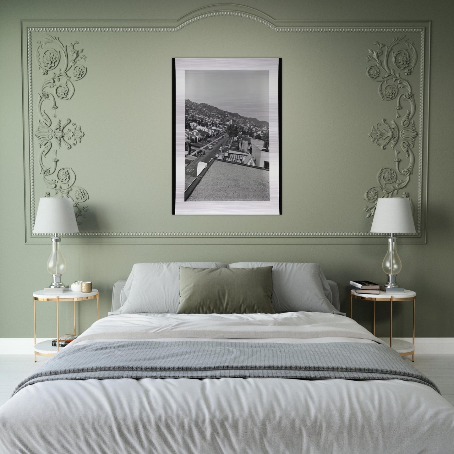 RESIDENTIAL ROOFTOPS SERIES 1 - Edward Ruscha Brushed Aluminum Print - 70x100 cm / 28x40 inches | Edward Ruscha Aluminum Print | Edward Ruscha Prints